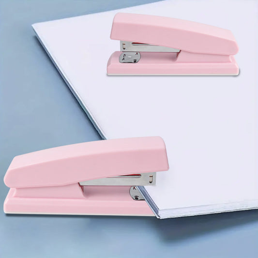 Mini Desk Stapler in Pink, Takes 24/6 and 26/6 Refills, Binds About 20 Sheets - Image 2