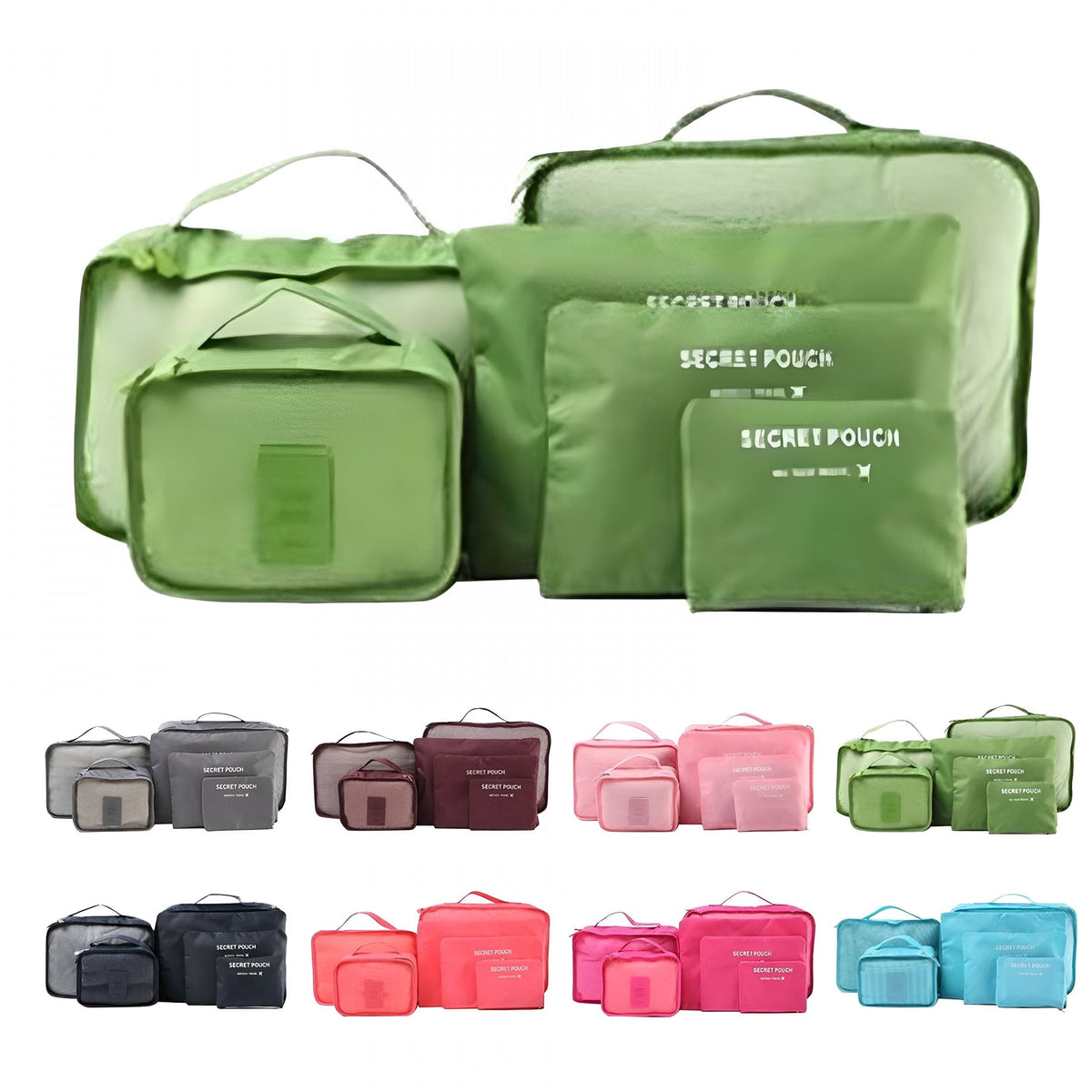 Compression Packing Cubes, Six Piece Travel Set with Mesh Panels - Image 2