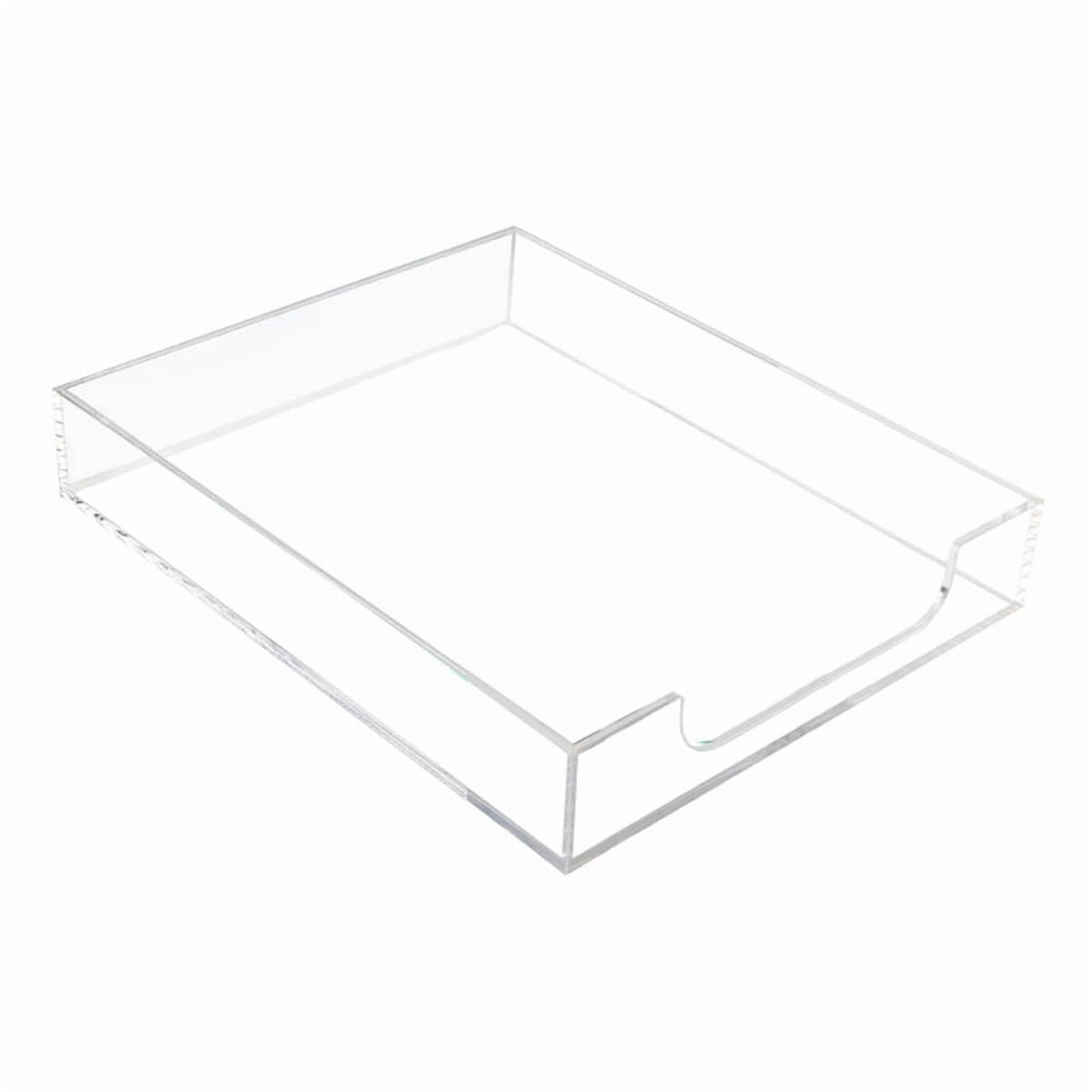 Clear Acrylic Letter Tray, Stackable Desktop Paper Sorter for Documents and Mail