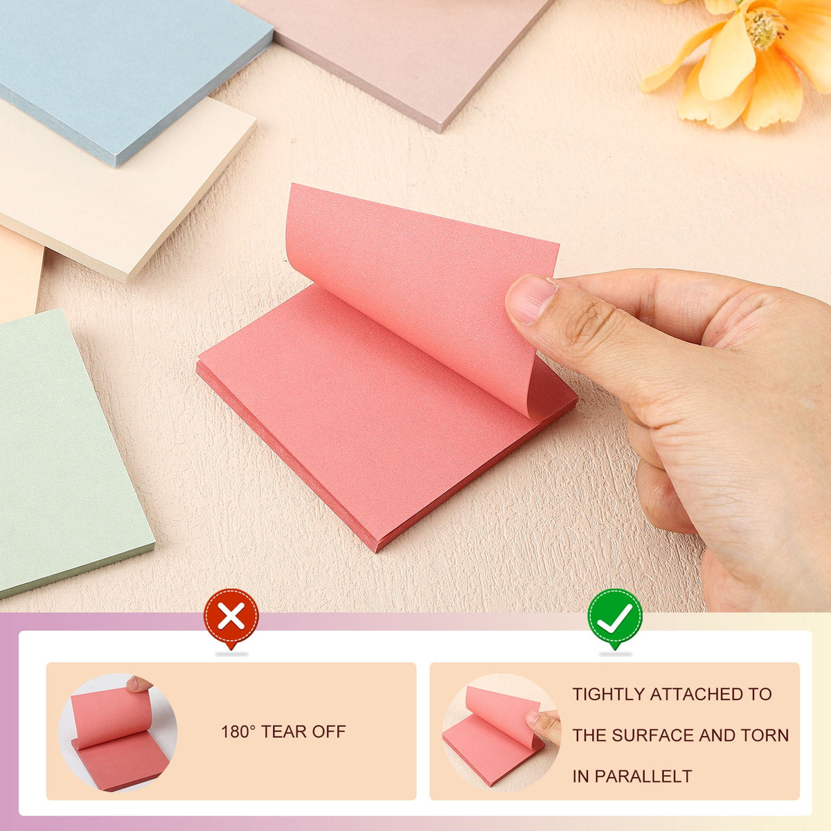 Sticky Note Bundle, 24 Pads of 3 x 3 Inch Memo Paper in 12 Assorted Colours - Image 3