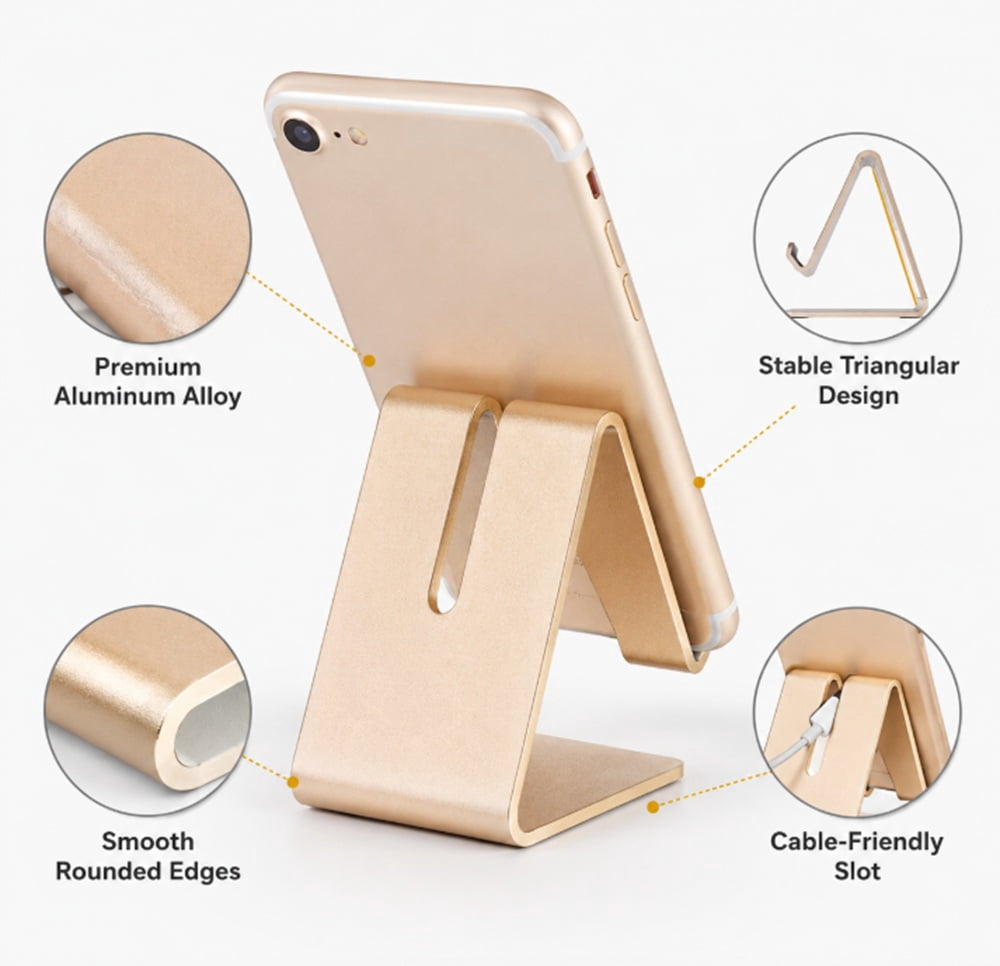 Aluminium Desk Stand for Phones and Small Tablets, Single Unit - Image 3