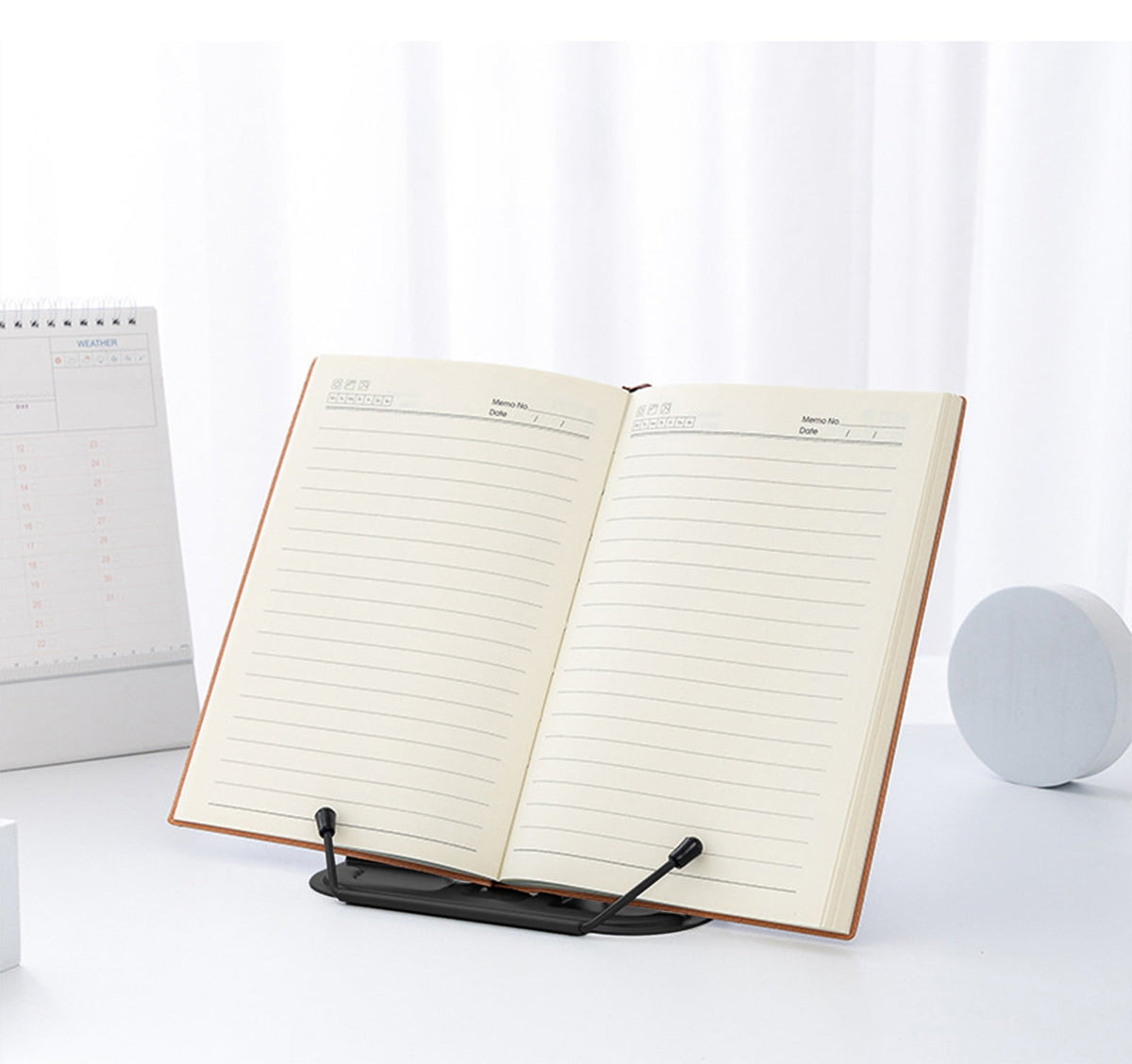 Adjustable Metal Book Stand, 7 x 9.5 Inch Reading Rest with Page Clips - Image 6