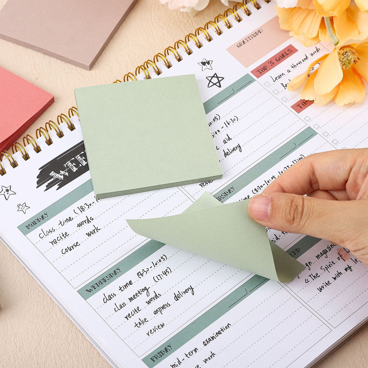 Sticky Note Bundle, 24 Pads of 3 x 3 Inch Memo Paper in 12 Assorted Colours - Image 6