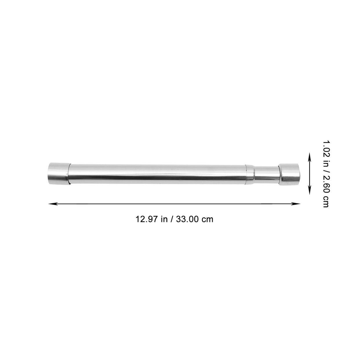 Adjustable Closet Rod in Stainless Steel, Extends 12 to 20.5 Inches - Image 6