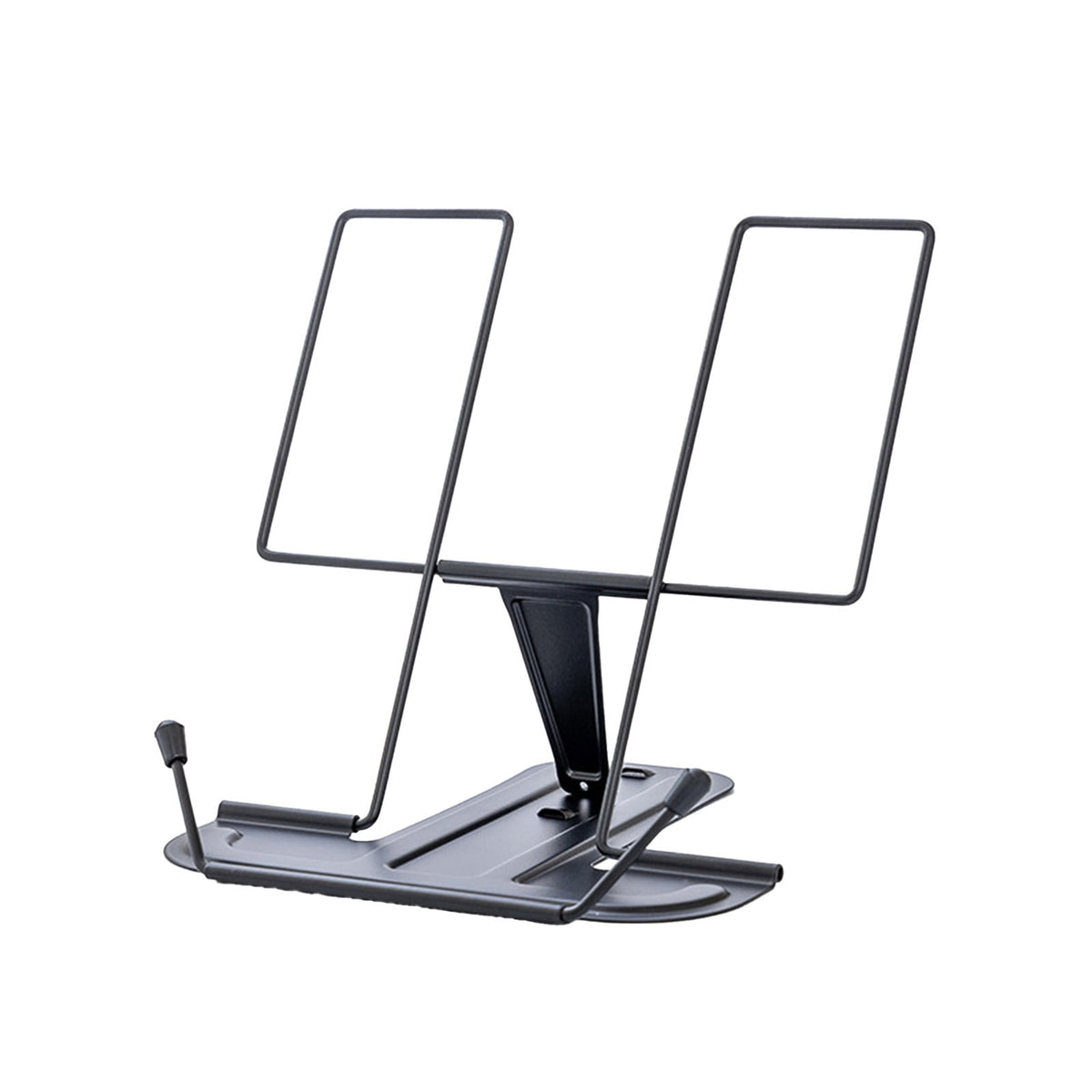 Adjustable Metal Book Stand, 7 x 9.5 Inch Reading Rest with Page Clips