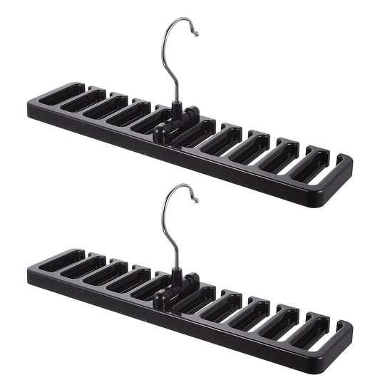 Multi-Slot Belt, Tie and Scarf Rack, Set of 2 Closet Hangers