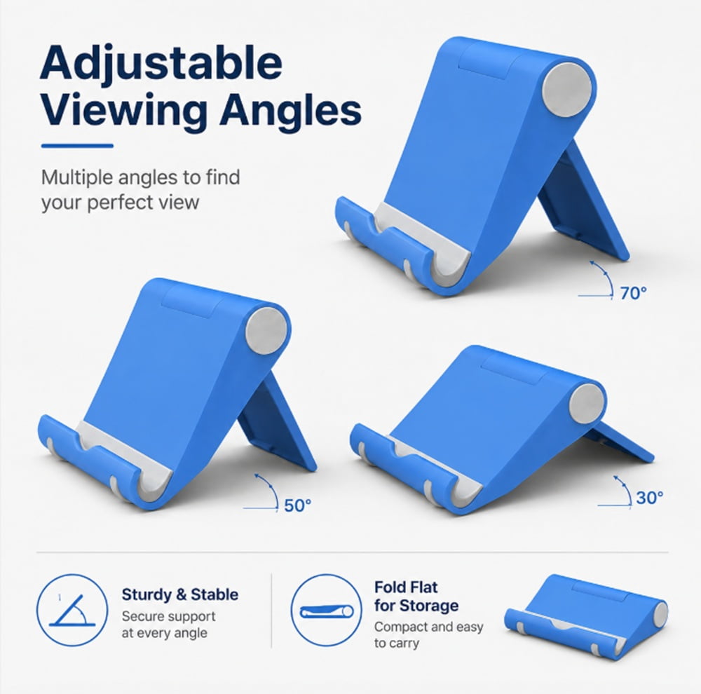 Multi-Angle Desktop Stand for Tablets, Phones and E-Readers - Image 4