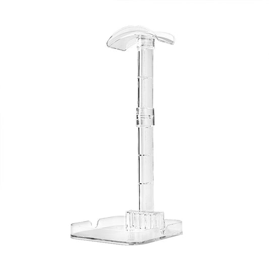 Clear Acrylic Headphone Stand, 10 Inch Desktop Hanger for Over-Ear Headsets