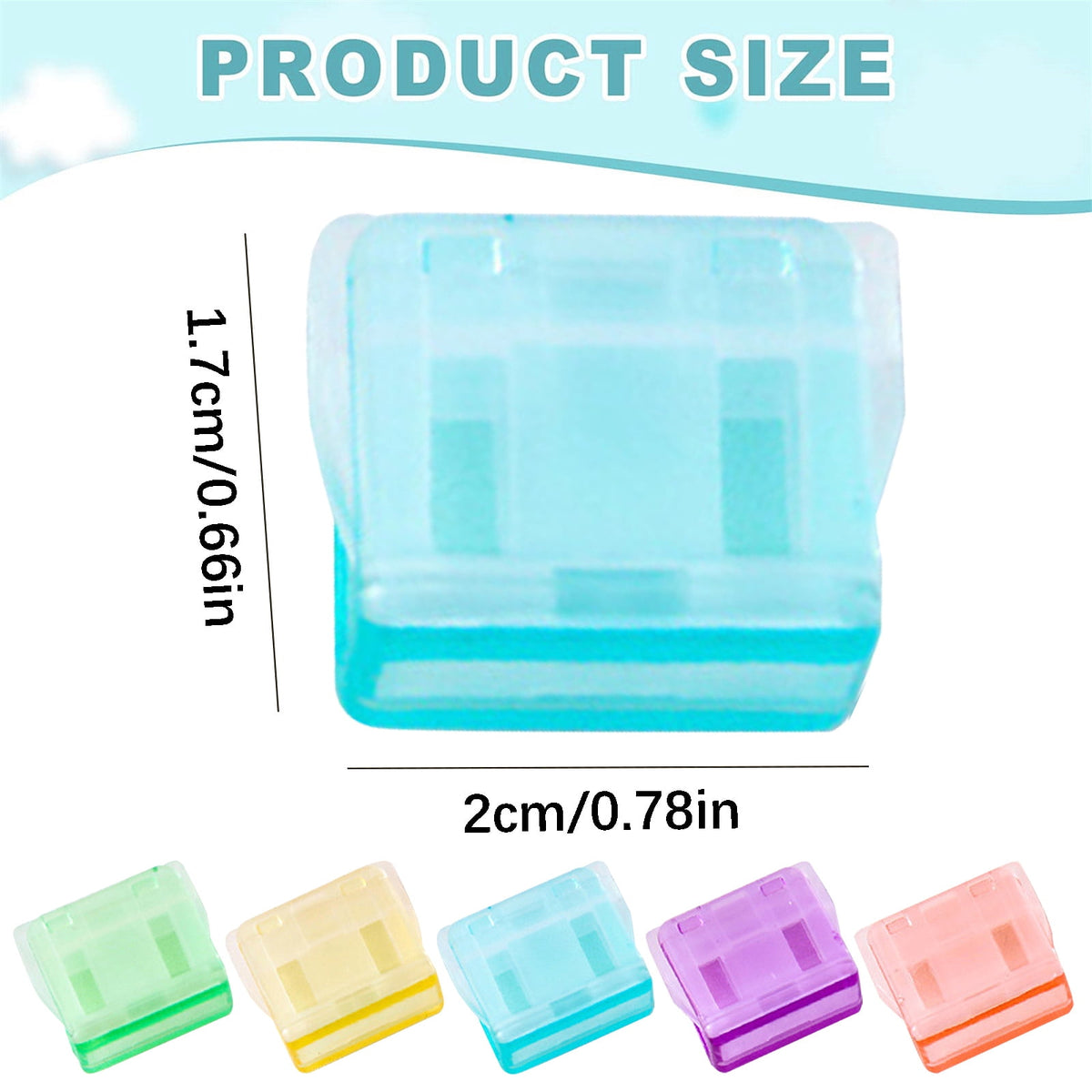 Clear Plastic Push Clips, 50 Piece Set of Reusable Paper Fasteners for Documents - Image 3