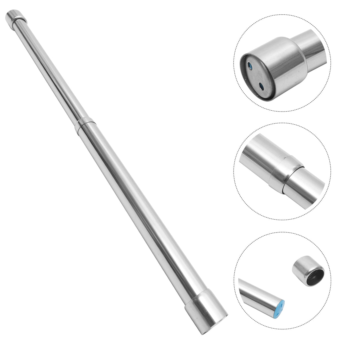Adjustable Closet Rod in Stainless Steel, Extends 12 to 20.5 Inches - Image 2