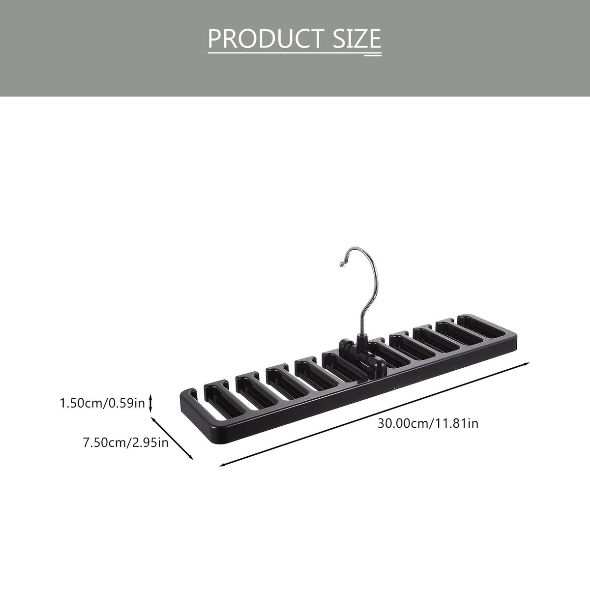 Multi-Slot Belt, Tie and Scarf Rack, Set of 2 Closet Hangers - Image 6