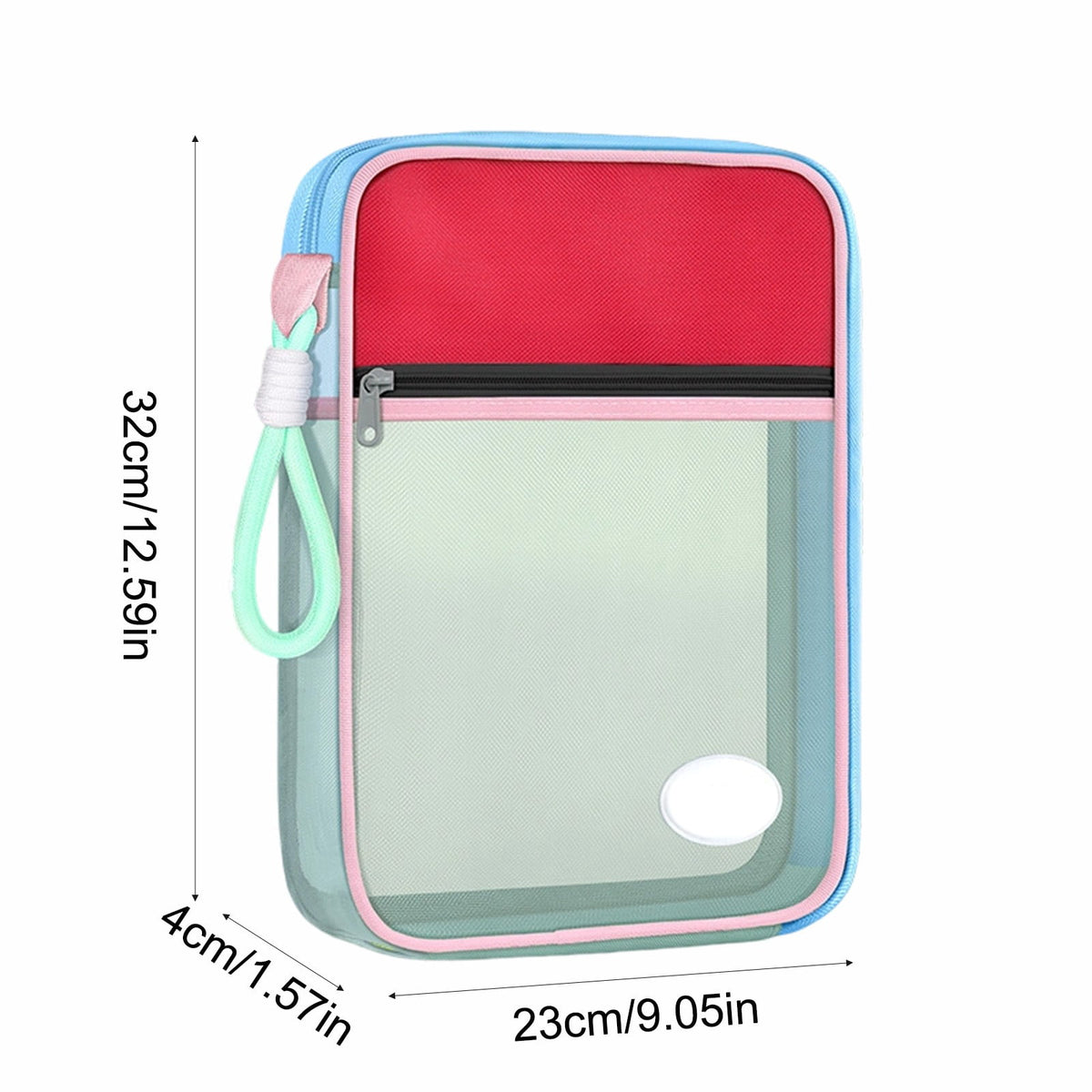Zip Document Tote in Nylon, 12.59 x 9.05 Inch File Bag with Carry Handle - Image 3