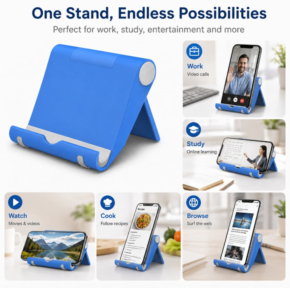 Multi-Angle Desktop Stand for Tablets, Phones and E-Readers - Image 2