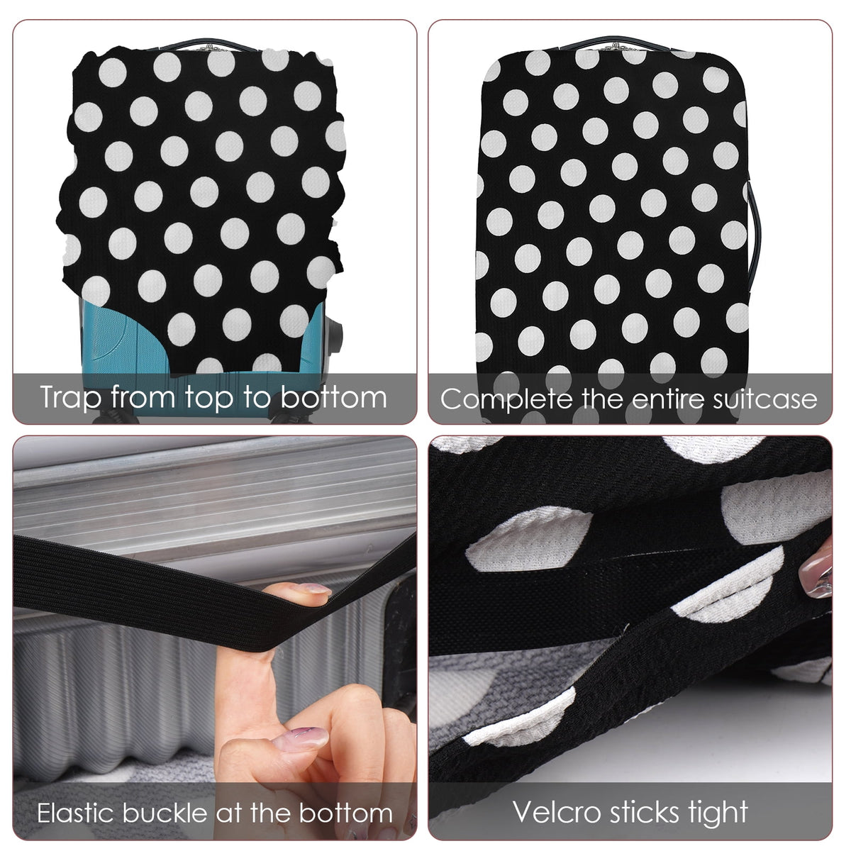 Elastic Luggage Cover for 26 to 28 Inch Cases, Washable Polyester Protector - Image 3