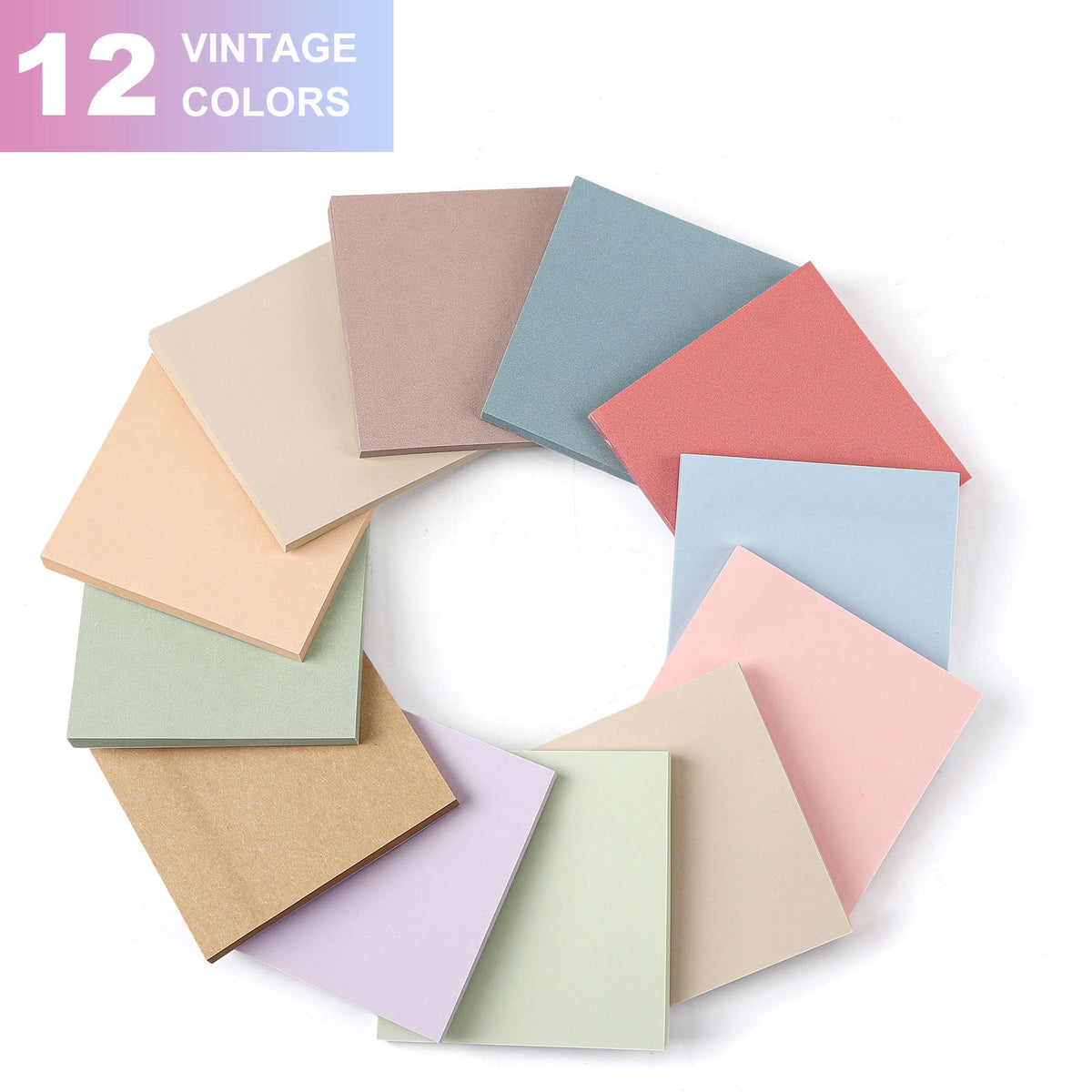 Sticky Note Bundle, 24 Pads of 3 x 3 Inch Memo Paper in 12 Assorted Colours - Image 5