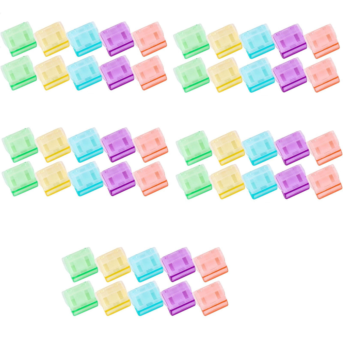 Clear Plastic Push Clips, 50 Piece Set of Reusable Paper Fasteners for Documents - Image 5