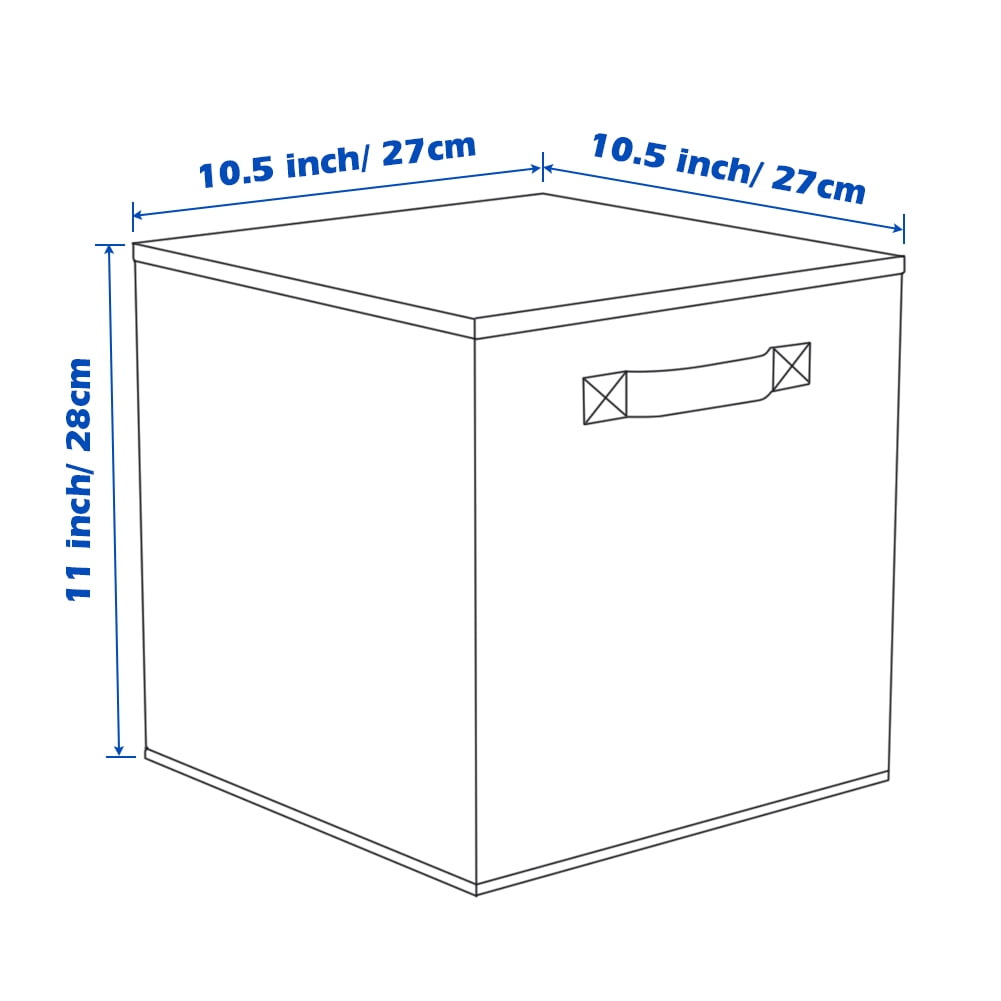 Purple Cube Storage Baskets, Pair of 10.5 Inch Folding Fabric Drawers - Image 3