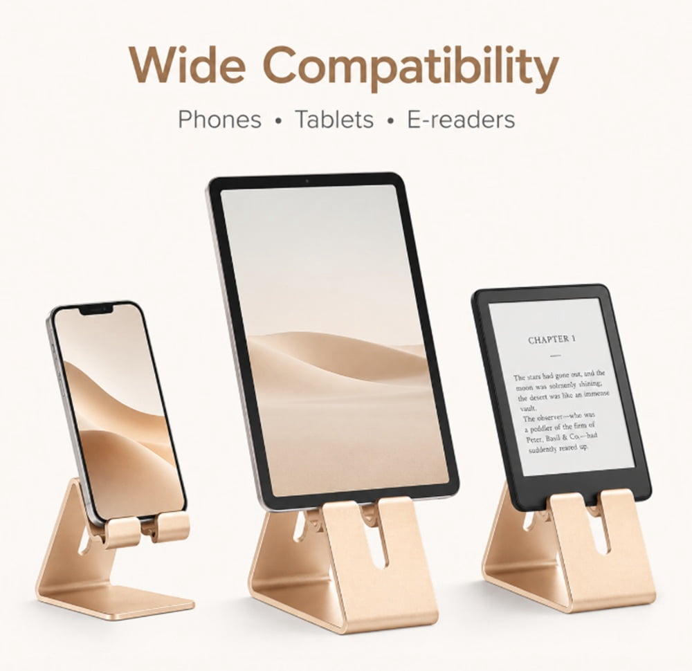Aluminium Desk Stand for Phones and Small Tablets, Single Unit - Image 4