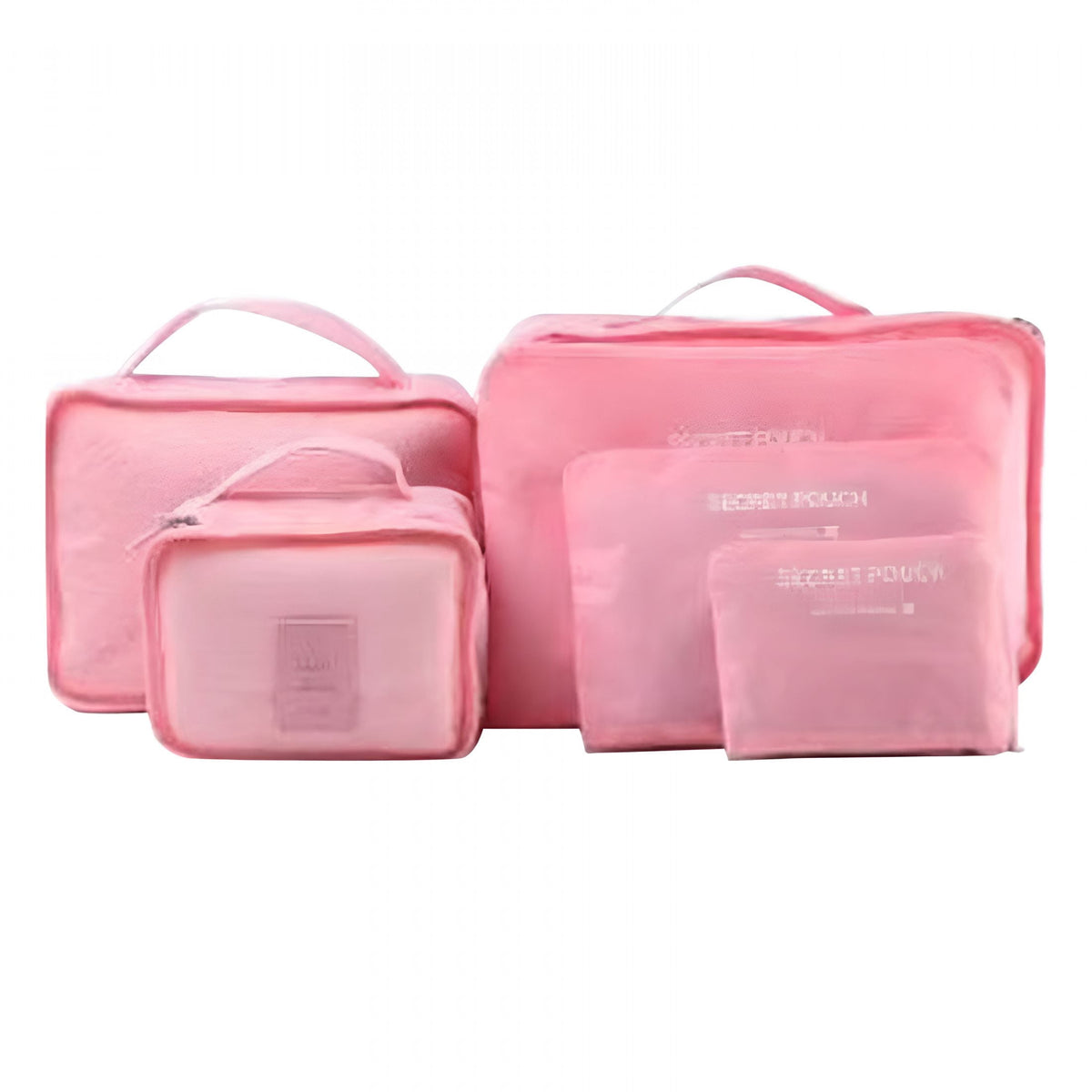 Compression Packing Cubes, Six Piece Travel Set with Mesh Panels