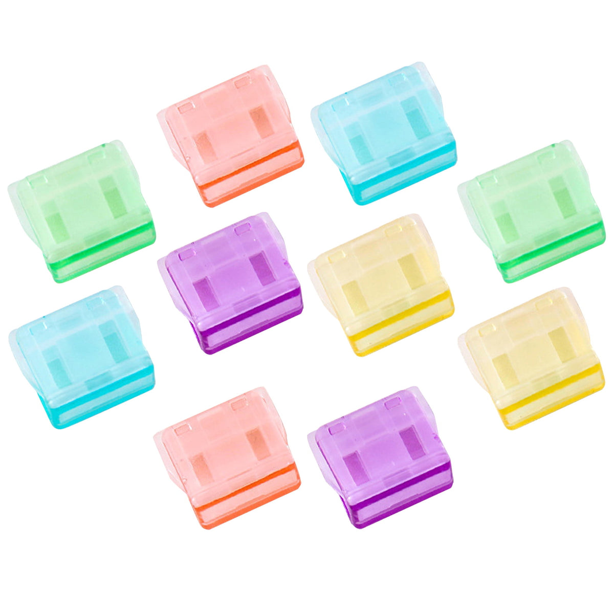 Clear Plastic Push Clips, 50 Piece Set of Reusable Paper Fasteners for Documents - Image 4