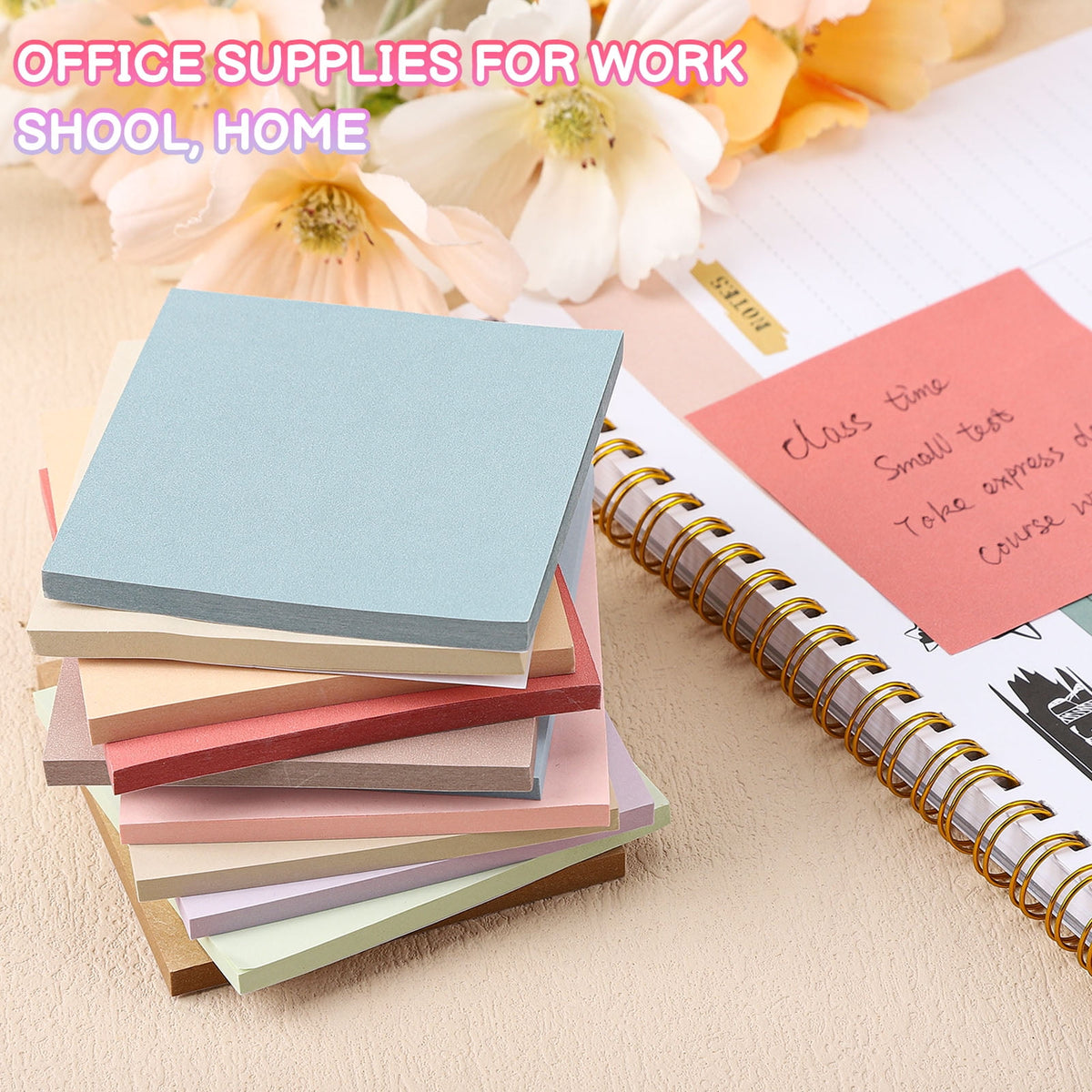 Sticky Note Bundle, 24 Pads of 3 x 3 Inch Memo Paper in 12 Assorted Colours - Image 4
