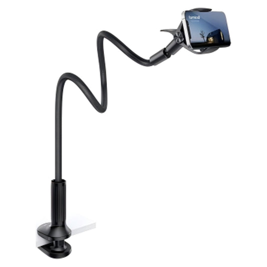 Gooseneck Phone Mount with 31.5 Inch Arm, Clamp Stand for Bed or Desk